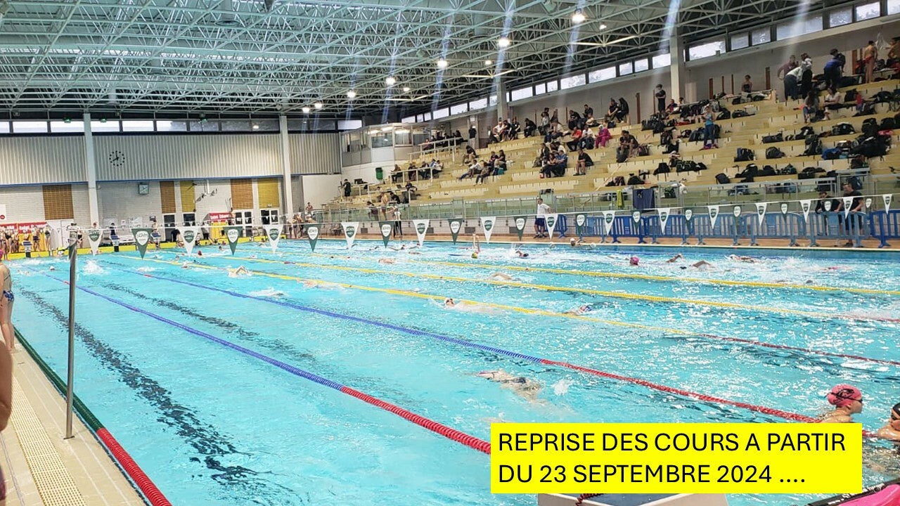 23 septembre 2024 : Reprise des cours de Natation