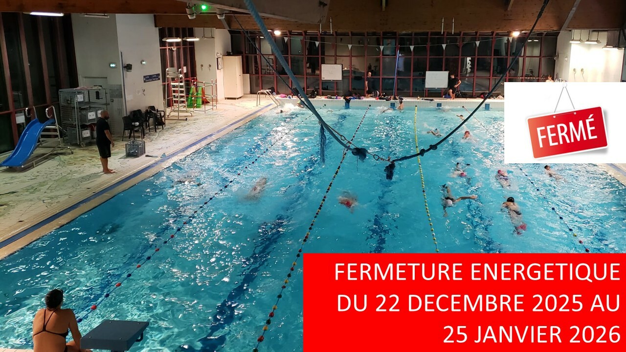 Fermeture hivernale de la piscine => 25 janvier 2025
