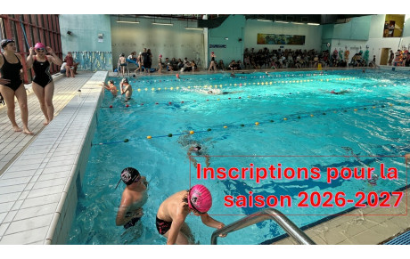 Inscriptions saison 2026-2027